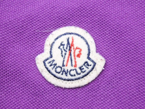 MONCLER モンクレール ポロシャツ 半袖 MAGLIA POLO MANICA CORTA ワンポイントロゴ 116347 パープル サイズXL 中古 41608