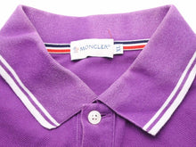 画像をギャラリービューアに読み込む, MONCLER モンクレール ポロシャツ 半袖 MAGLIA POLO MANICA CORTA ワンポイントロゴ 116347 パープル サイズXL 中古 41608