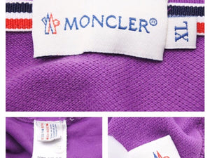 MONCLER モンクレール ポロシャツ 半袖 MAGLIA POLO MANICA CORTA ワンポイントロゴ 116347 パープル サイズXL 中古 41608