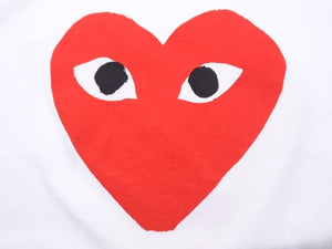 PLAY COMME des GARCONS プレイ コムデギャルソン レッド ハート ワッペンTシャツ AZ-T222 ホワイト レッド サイズXL 美品 中古