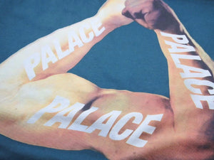 PALACE パレス Ｔシャツ TRI TONK 半袖 カーキ トップス ロゴ ピンク サイズXL 美品 中古 41611