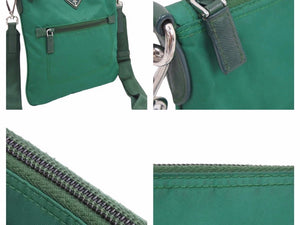 PRADA プラダショルダーバッグ BT0716 グリーン 斜め掛け ナイロン シルバー金具 良品 中古 41631 