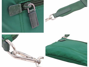 PRADA プラダショルダーバッグ BT0716 グリーン 斜め掛け ナイロン シルバー金具 良品 中古 41631 