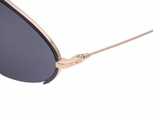 Dior ディオール サングラス 0002K アイウェア 小物 ブリッジ ゴールド ブラック 美品 中古 41639