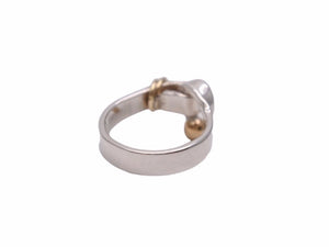 TIFFANY＆CO ティファニー リング 指輪 フック&アイ シルバー925 18Kイエローゴールド 750 4g 7号 美品 中古 41675