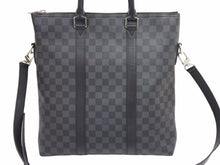 画像をギャラリービューアに読み込む, LOUIS VUITTON ルイヴィトン アントン ダミエグラッフィット トートバッグ ビジネスバッグ N40000 シルバー金具 美品 中古 41699