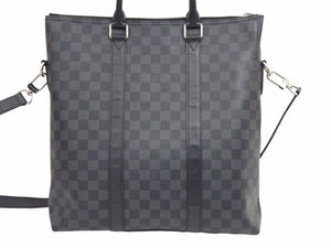 LOUIS VUITTON ルイヴィトン アントン ダミエグラッフィット トートバッグ ビジネスバッグ N40000 シルバー金具 美品 中古 41699