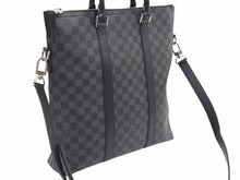 画像をギャラリービューアに読み込む, LOUIS VUITTON ルイヴィトン アントン ダミエグラッフィット トートバッグ ビジネスバッグ N40000 シルバー金具 美品 中古 41699