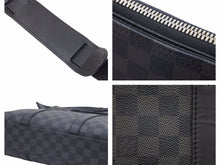画像をギャラリービューアに読み込む, LOUIS VUITTON ルイヴィトン アントン ダミエグラッフィット トートバッグ ビジネスバッグ N40000 シルバー金具 美品 中古 41699