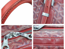 Load image into Gallery viewer, Goyard ゴヤール アンバサード PM ブリーフケース ビジネスバッグ レザー キャンバス シルバー金具 レッド 良品 中古 41702