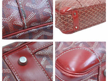 Load image into Gallery viewer, Goyard ゴヤール アンバサード PM ブリーフケース ビジネスバッグ レザー キャンバス シルバー金具 レッド 良品 中古 41702