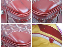 Load image into Gallery viewer, Goyard ゴヤール アンバサード PM ブリーフケース ビジネスバッグ レザー キャンバス シルバー金具 レッド 良品 中古 41702