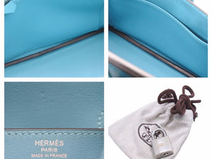 極美品 HEMRES エルメス バーキン25 スイフト ターコイズ シルバー金具 □R刻印 中古 41714