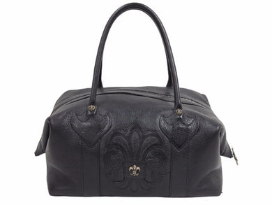 極美品 Chrome Hearts クロムハーツ モニカ BSフレア レザー ハンドバッグ ブラック シルバー925 中古 美品 41715
