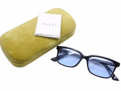 GUCCI グッチ サングラス カラー ブルーレンズ サングラス GG0557OJ 001 53□16-145 アイウェア 眼鏡眼鏡 ブラック 中古 41744 