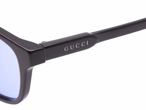 GUCCI グッチ メガネ カラー ブルーレンズ サングラス GG0493 005 55□15-150 アイウェア 眼鏡 小物 ブラック 美品 中古 41745