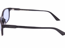 Load image into Gallery viewer, GUCCI グッチ メガネ カラー ブルーレンズ サングラス GG0493 005 55□15-150 アイウェア 眼鏡 小物 ブラック 美品 中古 41745