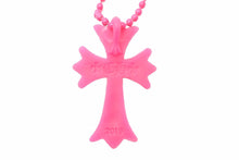 Load image into Gallery viewer, 極美品 非売品 レア CHROME HEARTS クロムハーツ ボールチェーン ネックレス ラバー ピンク CHクロス 青山20周年記念 中古 41762
