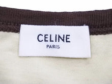 Load image into Gallery viewer, CELINE セリーヌ サルキー クルーネック バターブラウン 半袖Ｔシャツ 2X575 114L 11MR サイズXS 美品 中古 41763