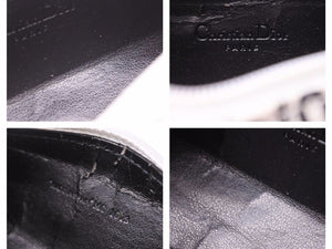 Christian Dior クリスチャンディオール JDORE ミニポーチ ショルダーストラップ レッド ホワイト コットン レザー 良品 中古 41795