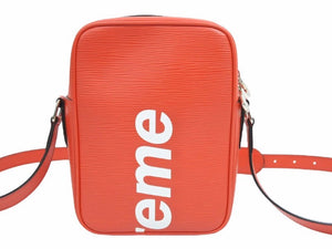 極美品 Supreme シュプリーム Louis Vuitton ルイヴィトン ダヌーブPM エピ Ｍ53417 17AW レッド ホワイト 41796