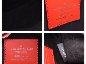 極美品 Supreme シュプリーム Louis Vuitton ルイヴィトン ダヌーブPM エピ Ｍ53417 17AW レッド ホワイト 41796