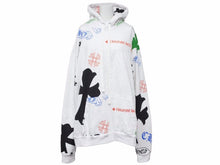 Load image into Gallery viewer, 未使用品 CHROME HEARTS クロムハーツ 総柄オンライン限定 ステンシル パーカー ホワイト トップス フーディー サイズL 中古 41810