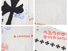 Load image into Gallery viewer, 未使用品 CHROME HEARTS クロムハーツ 総柄オンライン限定 ステンシル パーカー ホワイト トップス フーディー サイズL 中古 41810