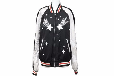 COACH コーチ スカジャンACH THE STOOGES 上着 長袖 リバーシブル ブラック ホワイト 中古 41825