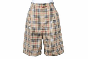burberrys バーバリー ノバチェック ショートパンツ ハーフパンツ ヴィンテージ コットン ベージュ 良品 中古 41841 
