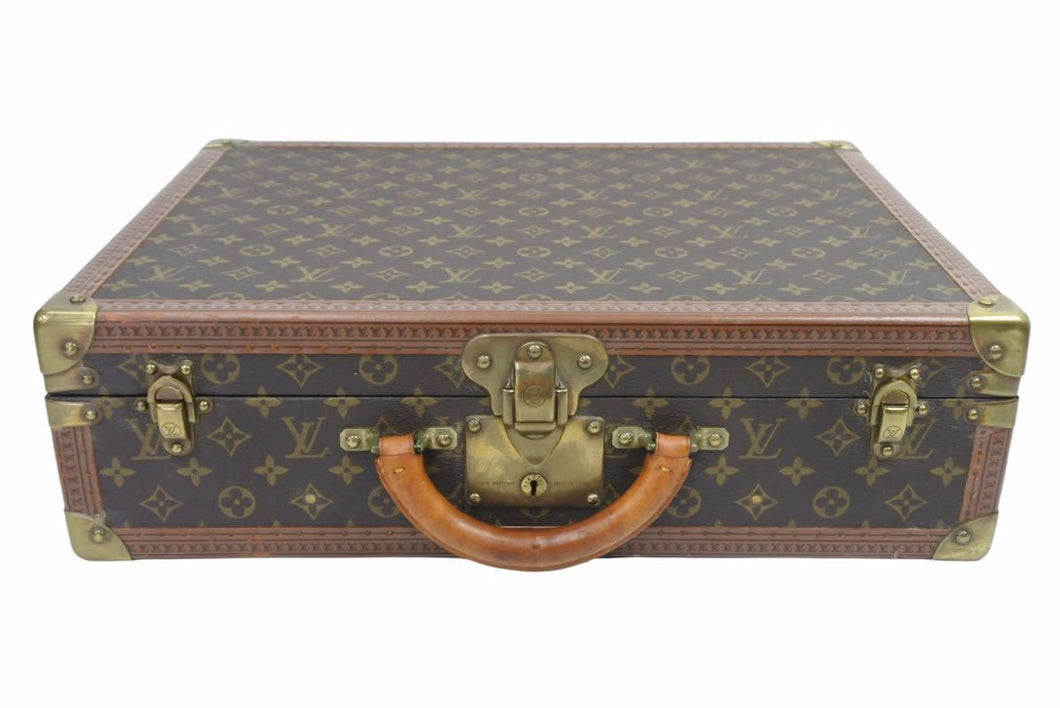 LOUIS VUITTON ルイヴィトン コトヴィル50 モノグラム トランク 茶 ハードケース アタッシュケース バッグ ゴールド金具 美品 中古 41895