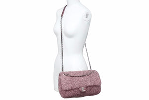 極美品 CHANEL シャネル マトラッセ チェーンショルダーバッグ メタリックピンク シルバー金具 24番台 中古 41935