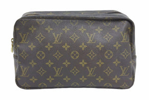 Louis Vuitton ルイヴィトン トゥルーストワレット コスメポーチ クラッチバッグ ポーチ モノグラム ブラウン 良品 中古 41944