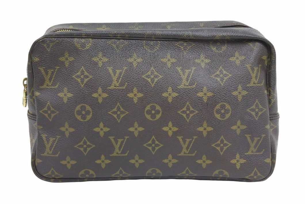 Louis Vuitton ルイヴィトン トゥルーストワレット コスメポーチ クラッチバッグ ポーチ モノグラム ブラウン 良品 中古 41944