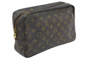 Louis Vuitton ルイヴィトン トゥルーストワレット コスメポーチ クラッチバッグ ポーチ モノグラム ブラウン 良品 中古 41944
