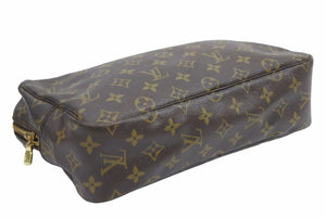 Louis Vuitton ルイヴィトン トゥルーストワレット コスメポーチ クラッチバッグ ポーチ モノグラム ブラウン 良品 中古 41944