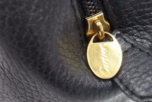 CARTIER カルティエ mast de Cartier マストライン ハンドバック ブラック 黒 革 レザー 良品 中古 41947