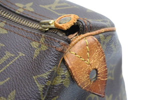 LOUIS VUITTON ルイヴィトン スピーディ40 ハンドバッグ モノグラム 廃番モデル M41522 ブラウン ゴールド金具 中古 41959