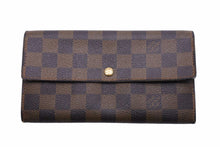Load image into Gallery viewer, LOUIS VUITTON ルイ・ヴィトン 長財布 ポルトフォイユ サラ ダミエ ブラウン ウォレット 財布 N61734 中古 41980