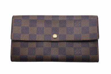 LOUIS VUITTON ルイ・ヴィトン 長財布 ポルトフォイユ サラ ダミエ ブラウン ウォレット 財布 N61734 中古 41980