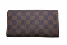 Load image into Gallery viewer, LOUIS VUITTON ルイ・ヴィトン 長財布 ポルトフォイユ サラ ダミエ ブラウン ウォレット 財布 N61734 中古 41980