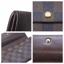 Load image into Gallery viewer, LOUIS VUITTON ルイ・ヴィトン 長財布 ポルトフォイユ サラ ダミエ ブラウン ウォレット 財布 N61734 中古 41980