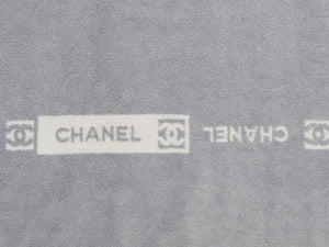 CHANEL シャネル スポーツライン ビーチマット ビーチタオル ココマーク ホワイト グレー 良品 中古 42004