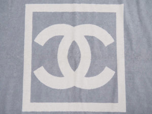 CHANEL シャネル スポーツライン ビーチマット ビーチタオル ココマーク ホワイト グレー 良品 中古 42004