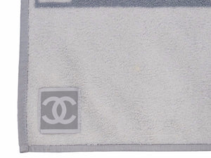 CHANEL シャネル スポーツライン ビーチマット ビーチタオル ココマーク ホワイト グレー 良品 中古 42004