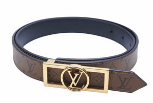 LOUIS VUITTON ルイヴィトン ベルト サンチュール ドーフィーヌ 25MM リバーシブル 85/34 M0203W 美品 中古 42005
