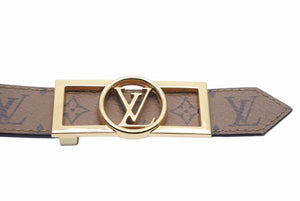 LOUIS VUITTON ルイヴィトン ベルト サンチュール ドーフィーヌ 25MM リバーシブル 85/34 M0203W 美品 中古 42005