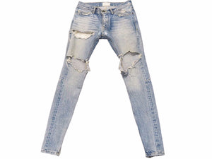 FEAR OF GOD フィアオブゴッド パンツ デニム 4th collection サイズ 29 インディゴ クラッシュ ダメージ加工 美品 中古 42019