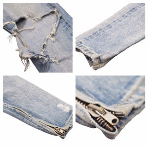 FEAR OF GOD フィアオブゴッド パンツ デニム 4th collection サイズ 29 インディゴ クラッシュ ダメージ加工 美品 中古 42019