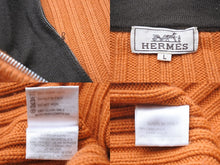Load image into Gallery viewer, HERMES エルメス レディース アウター 36 Used リネン×ウー ル 3Bジャケットオレンジ サイズL 中古 42024